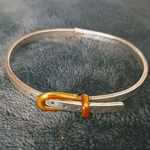 Vintage Signed Taxco Sterling Silver Adjustable Belt Bracelet